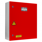 ШПС-24 исп.12 красная дверь - Шкаф для установки приборов системы &quot;Орион&quot; на DIN рейки. Содержит источник питания 24В - 2 А. Два изолированных интерфейса RS-485. IP54